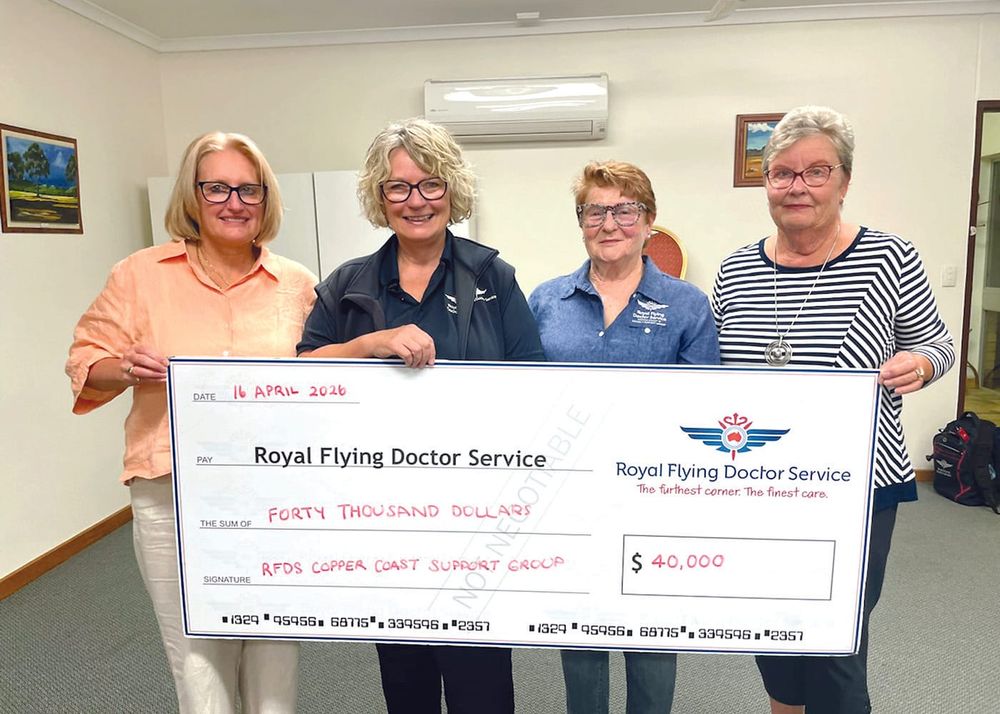 RFDS support group presents record donation post image