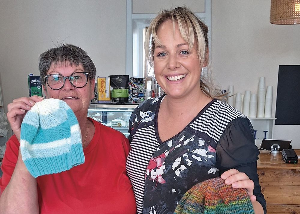 SACWA members knit beanies for local children post image