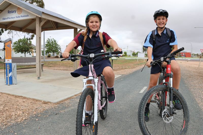 Shared path pedals towards finish line post image