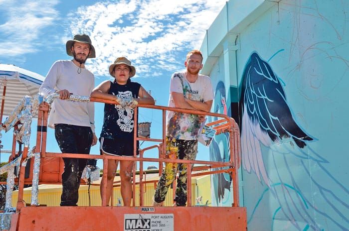Work starts on SYP water tower and tank murals post image