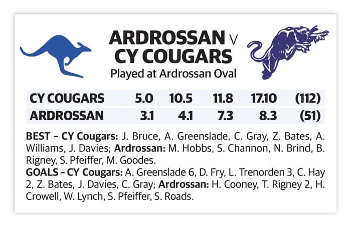 YPFL: Cougars emphatic winners again post image