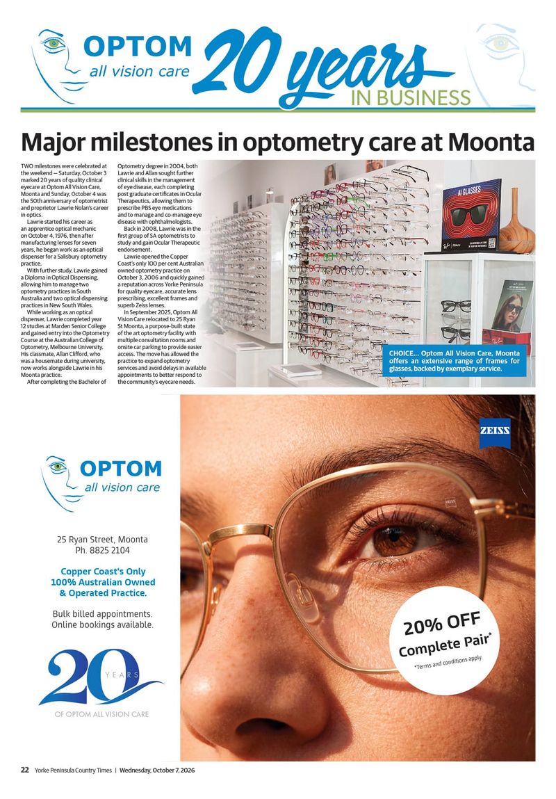 Optom all vision care 20 years post image