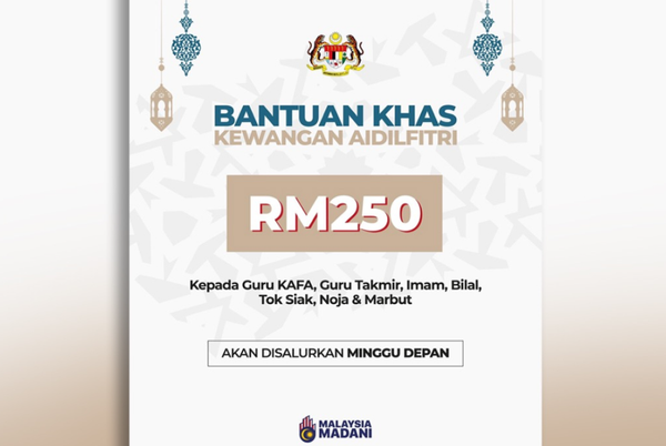 Anwar Announces RM250 Aidilfitri Aid For KAFA Teachers, Imams And Mosque Personnel CHUKAI