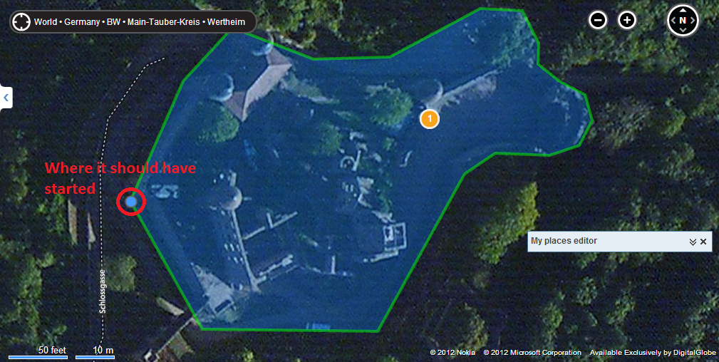Wertheim, Castle, polygon-Correct start