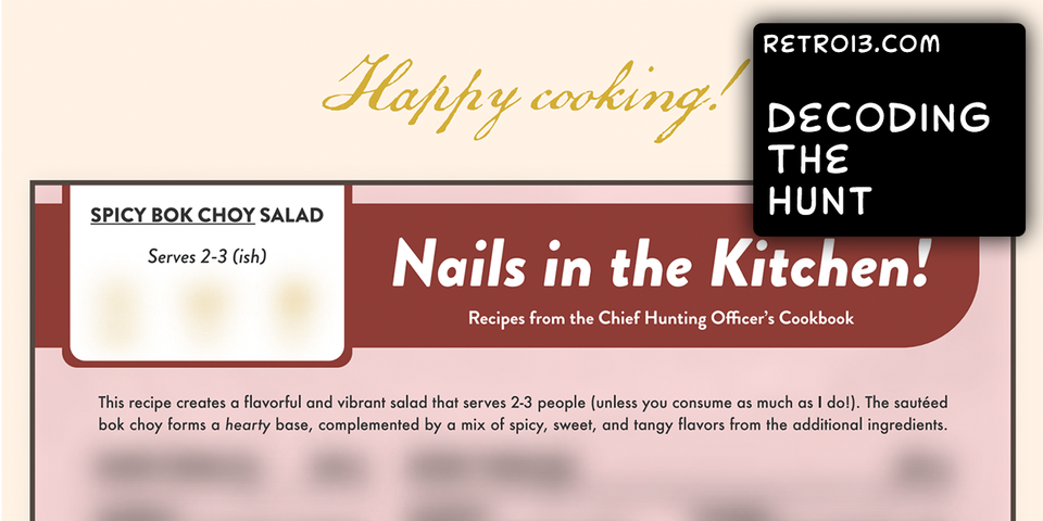 The preview image of the Nails in the Kitchen armchair treasure hunt puzzle from TREASUREFIX