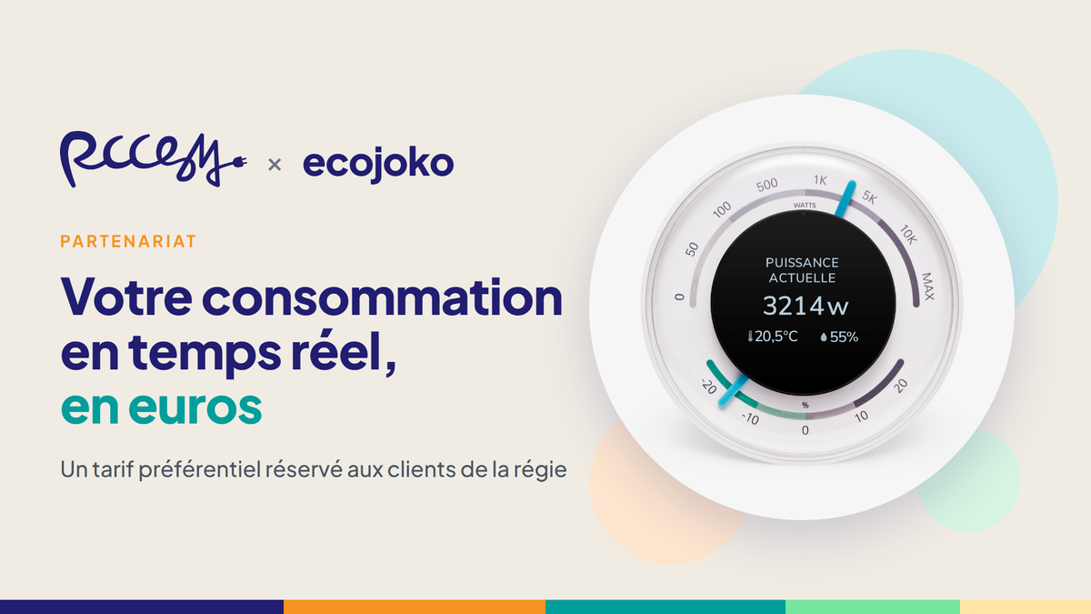 Suivre sa consommation en temps réel : la régie s'associe à ecojoko