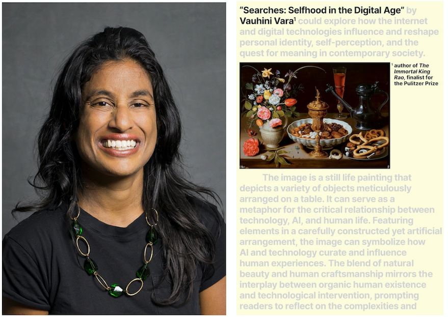 In Conversation: Journalist and Author Vauhini Vara