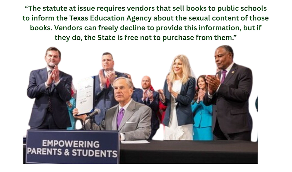 Setting Up a Massive Test, the Fifth Circuit Schedules Oral Arguments in Bid to Resurrect Controversial Texas 'Book Rating' Law, H.B. 900