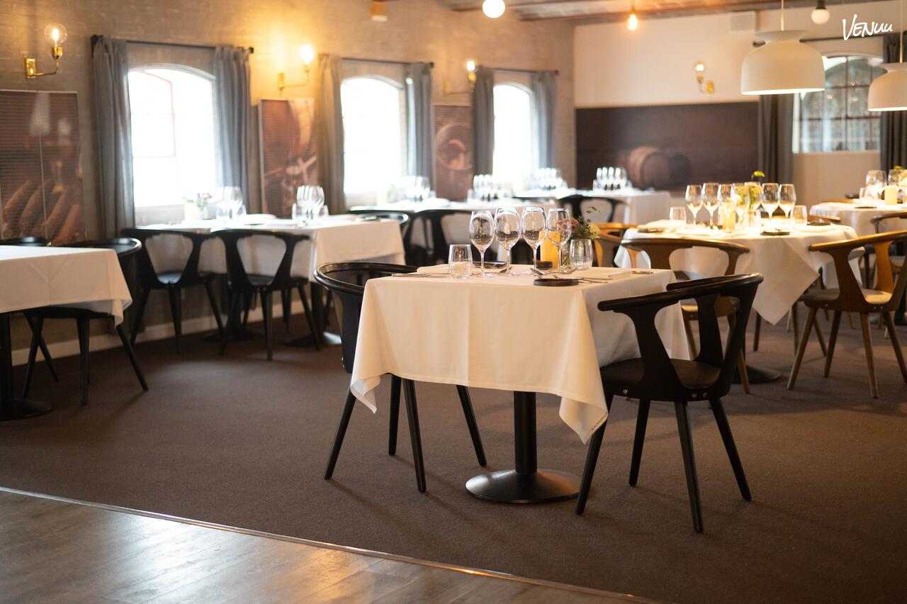 Gourmetrestaurant på Hotel BramslevGaard med romantiske rammer til bryllup.