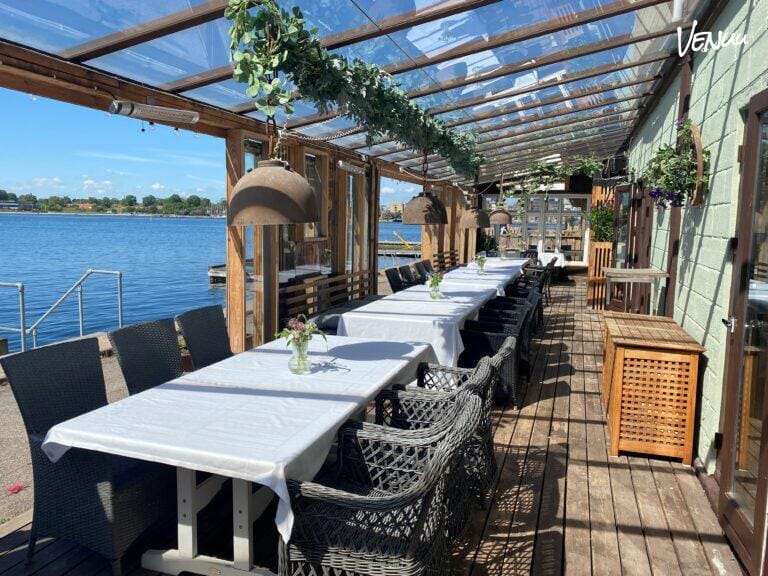 Halvandet – Pavillonen – stilfuldt og lyst eventlokale med havudsigt og moderne design.