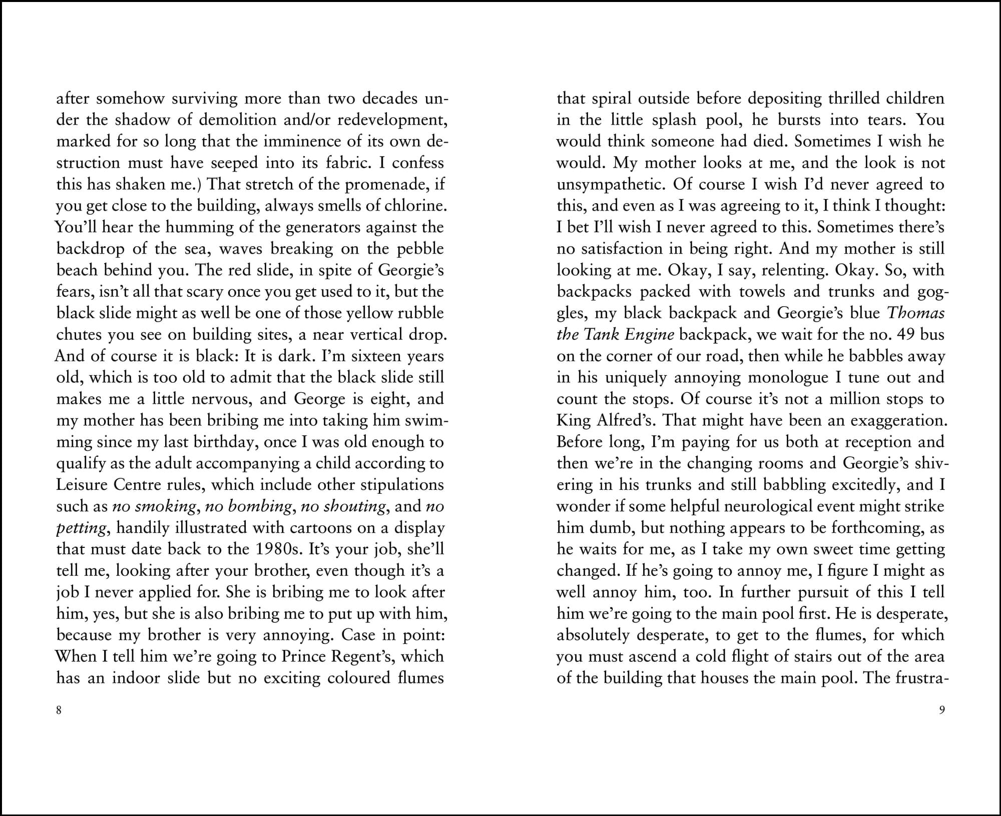 The second two pages of my story 'Flume', as a spread.
