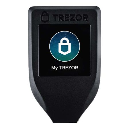 The Trezor Model T hardware crypto wallet by Trezor.
