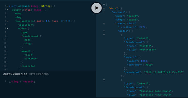 Open Collective GraphQL API preview