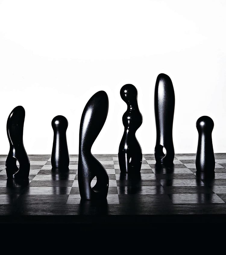 An Exotic Chess Set that Swings Both Ways