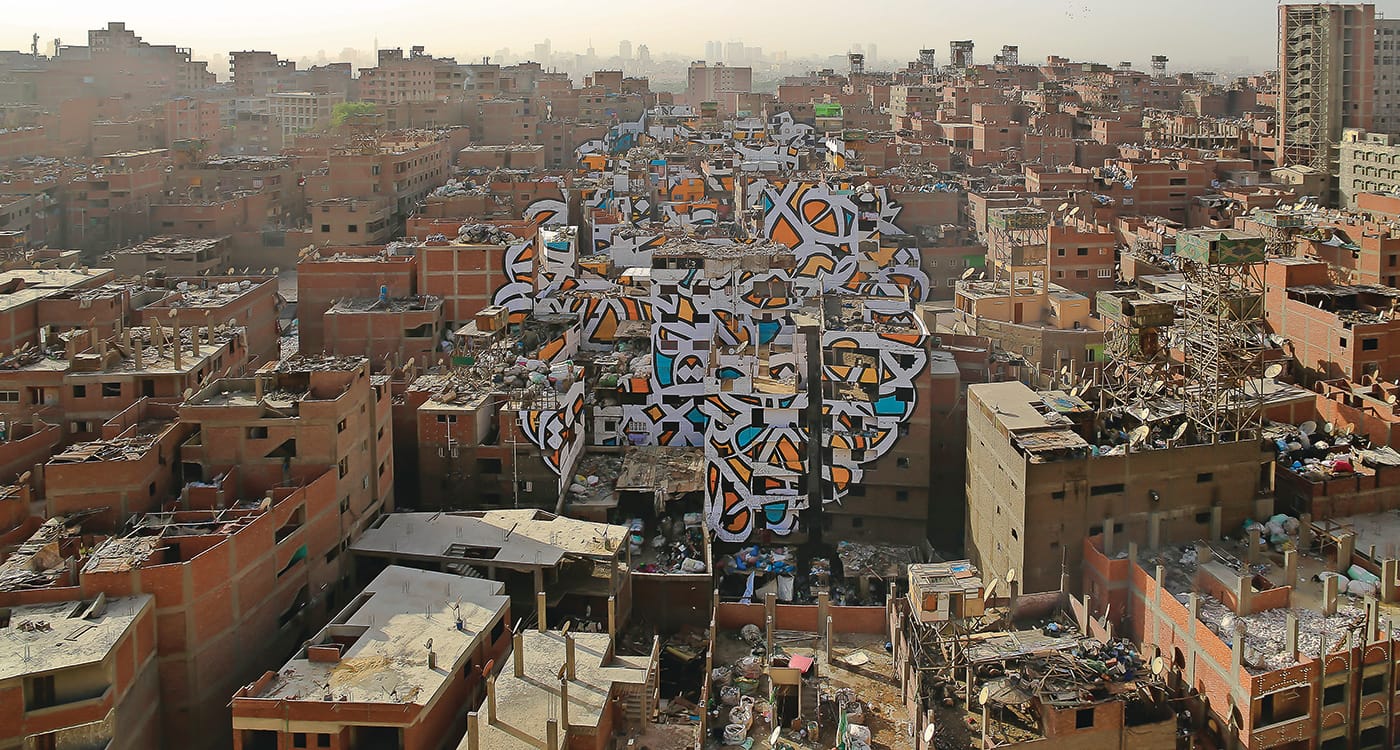 A Prodigious Mural in Egypt by Calligraffiti Artist eL Seed is Actually Even Bigger Than It Looks