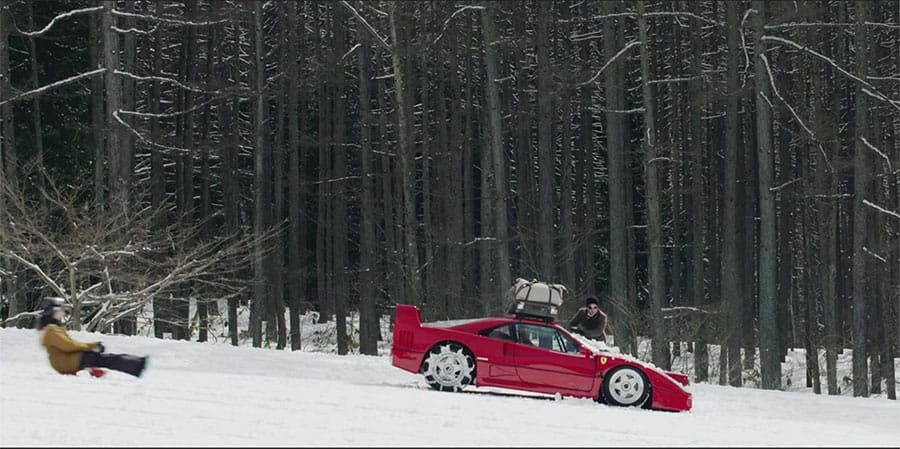 Trust the Japanese to Come Up with the Idea of Drifting a Ferrari F40 on Snow