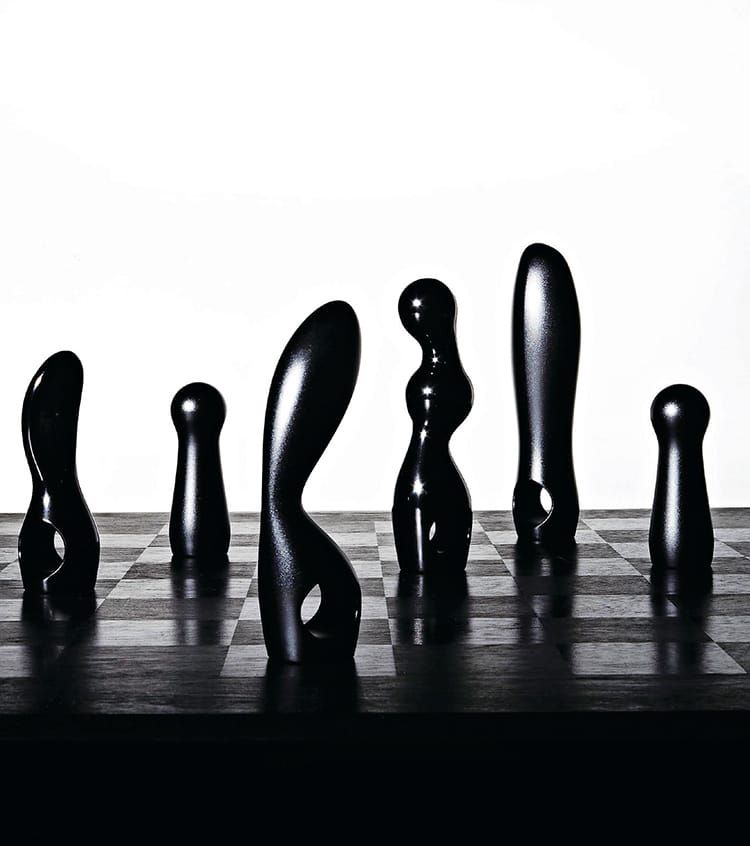 An Exotic Chess Set that Swings Both Ways