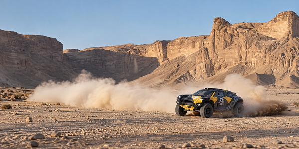 Cool Footage of Ken Block in Saudi Arabia Taking on the Dakar Rally in an Electric Off-Roader