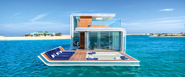 A Site to Sea: The Floating Seahorse Villas and Their Underwater Bedrooms