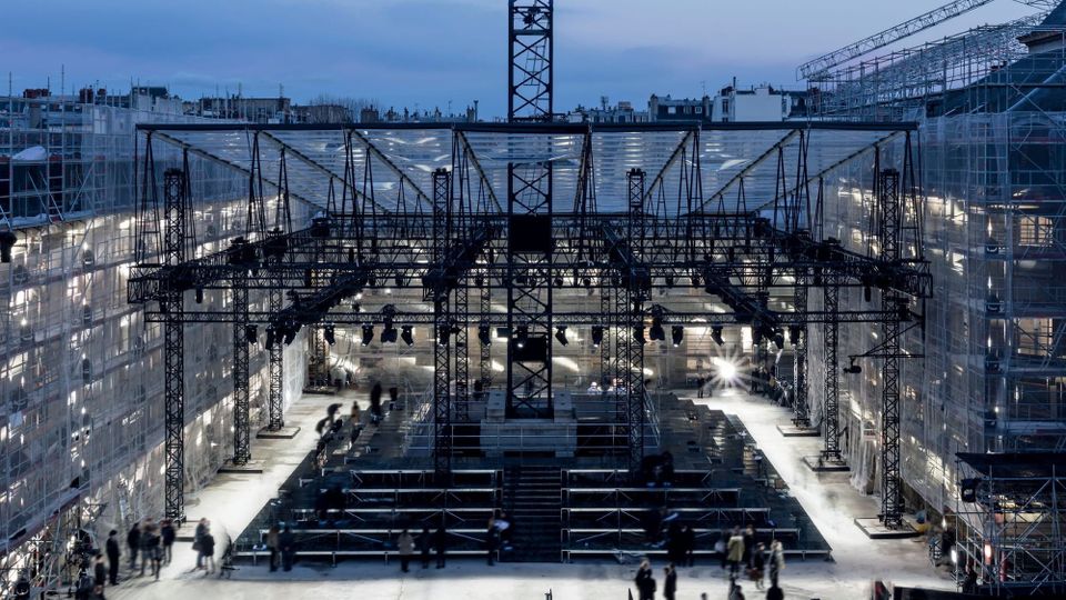 Raw Scene: Anthony Vaccarello Stages Saint Laurent's Autumn 2017 Collection on the Left Bank