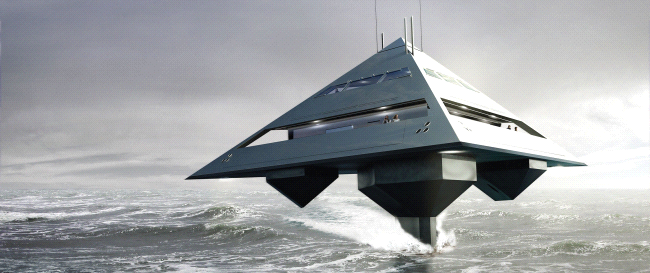 Raising Your Sights: The Tetrahedron, a Futuristic Flying Pyramid of a Yacht