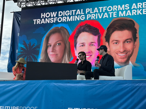 From left: Amy DeTolla, Founder and CEO, Aureus Advantage; Michael Maroon, Managing Director, GLASfunds; and Ryan Eisenman, Co-Founder and CEO, Arch