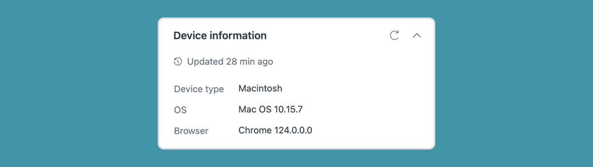 Showing device Information in the customer panel in Zendesk Agent Workspace