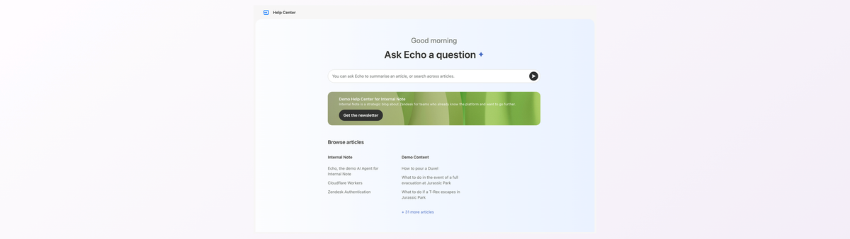 Introducing Lisbon. A Conversational Experience for the Zendesk Help Center