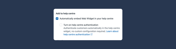 Zendesk Messaging authentication in the Help Center