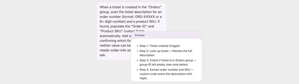 Prompting Action Flows with Admin Copilot