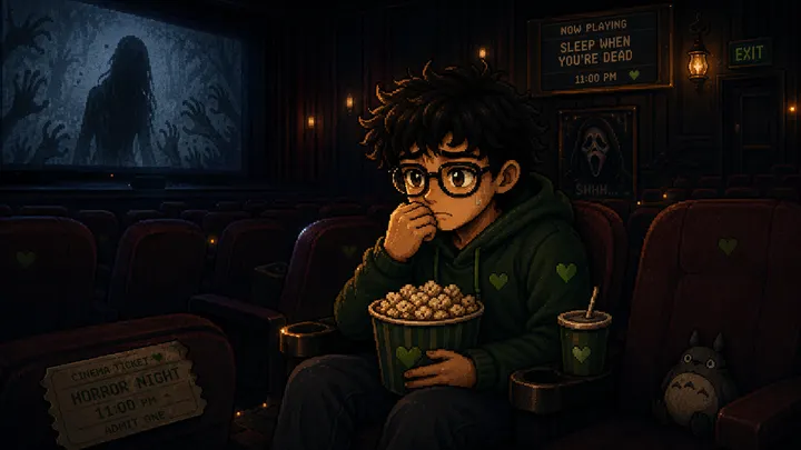 Watching Alone a Horror Movie at Midnight in a theater.... 👻