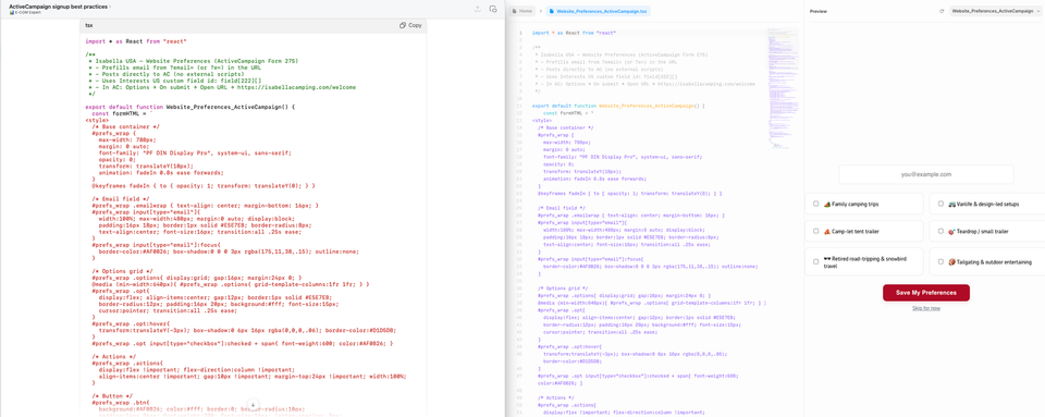 How I “Vibe-Coded” Our Email Signup System (with ChatGPT + Framer + ActiveCampaign)