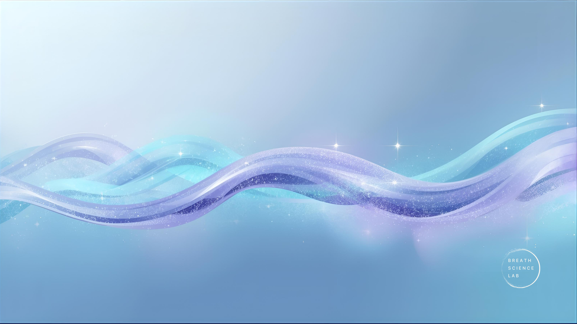 bstract aqua and lavender waves glowing softly, symbolizing balance of breath and nervous system recovery.