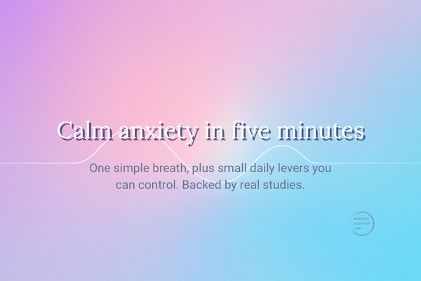 Soft lavender to aqua gradient with a subtle breathing wave, calm focus