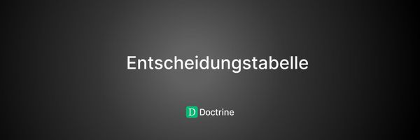 KI-Power für Ihre Recherche: Entdecken Sie die Entscheidungstabelle von Doctrine