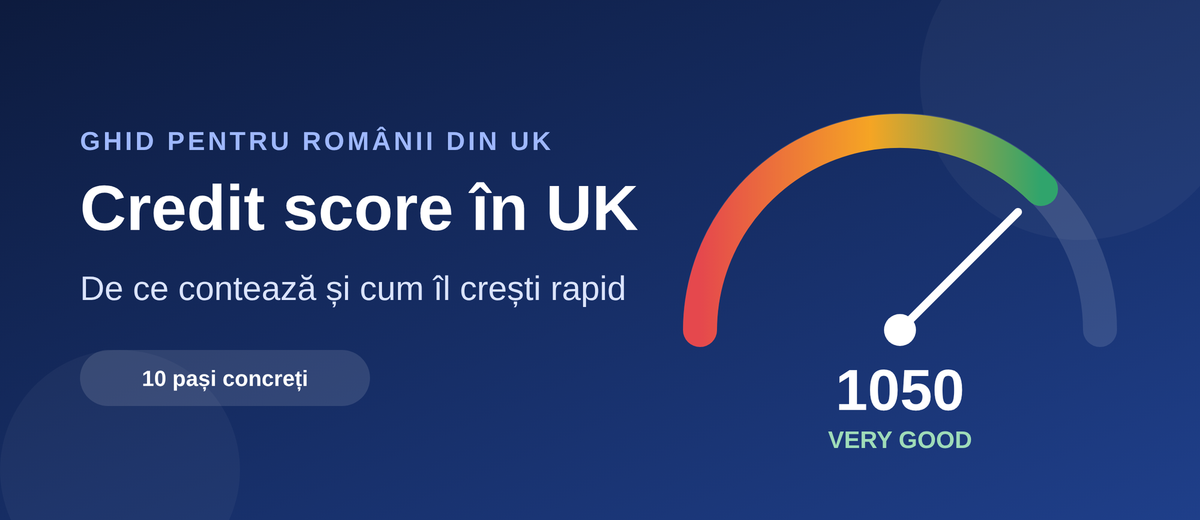 Credit score în UK: de ce contează și cum îl crești rapid (ghid pentru români)