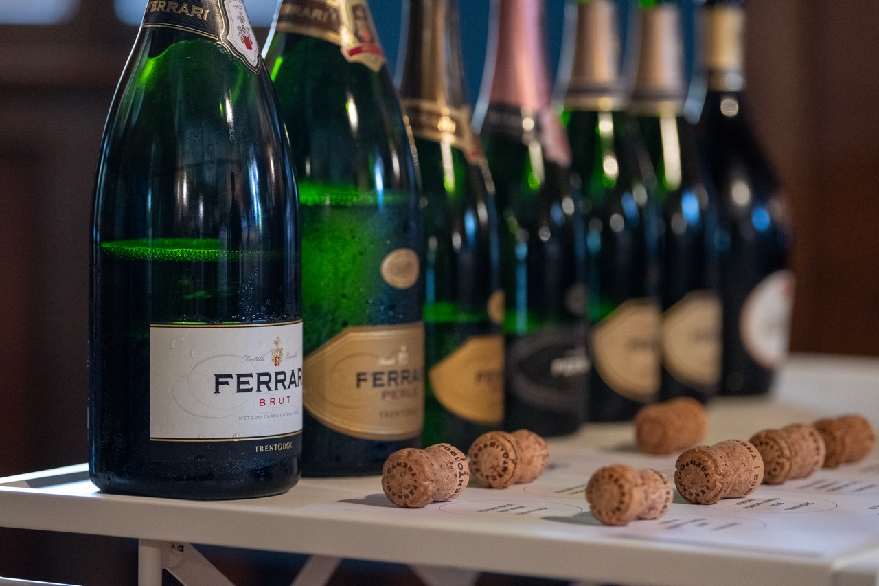 Various Ferrari wine were tasted