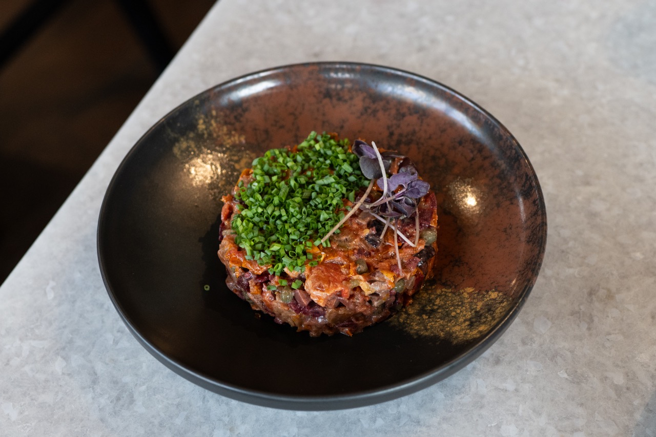 Tomato Tartatre at Porte Noire restaurant. 