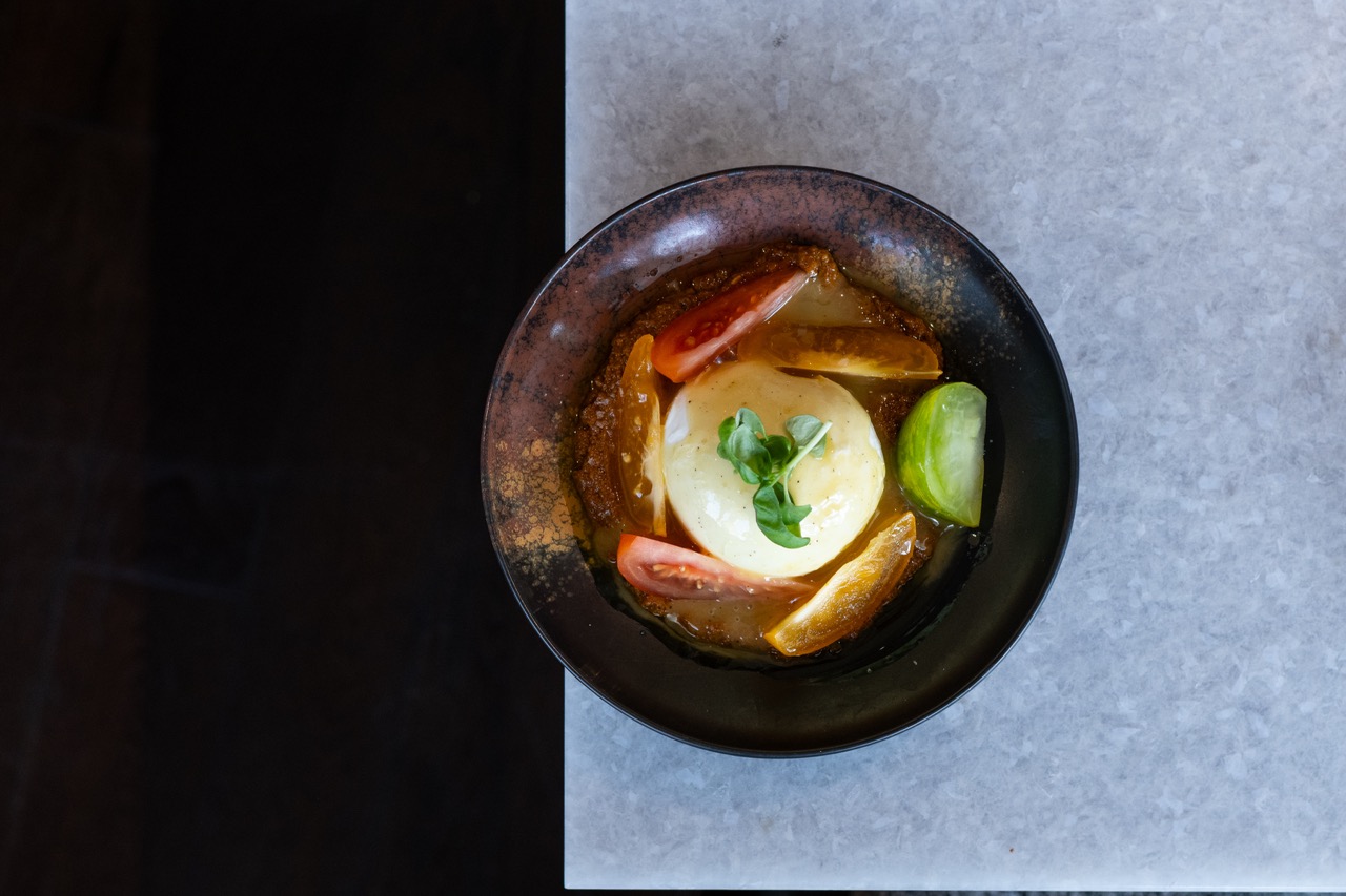 Buratta at Porte Noire restaurant. 