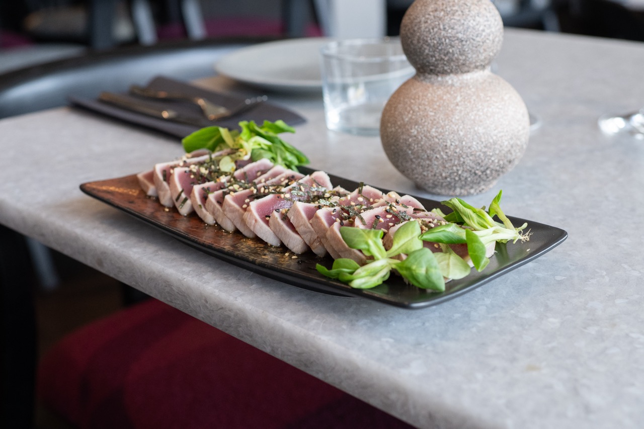 Seared Tuna at Porte Noire restaurant. 