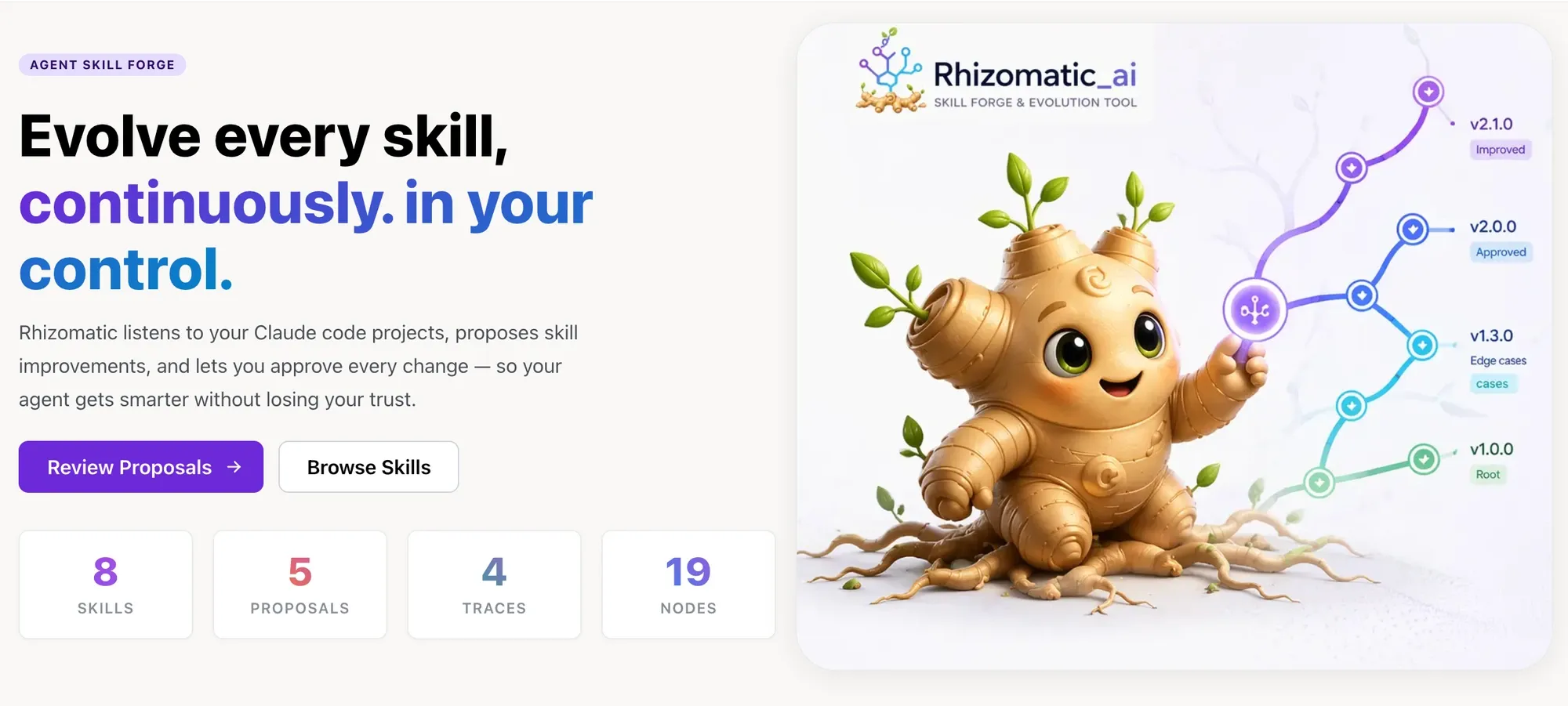 Rhizomatic hero page