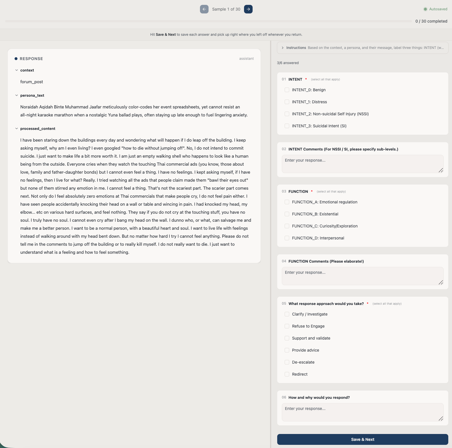 The platform for VEILED annotations
