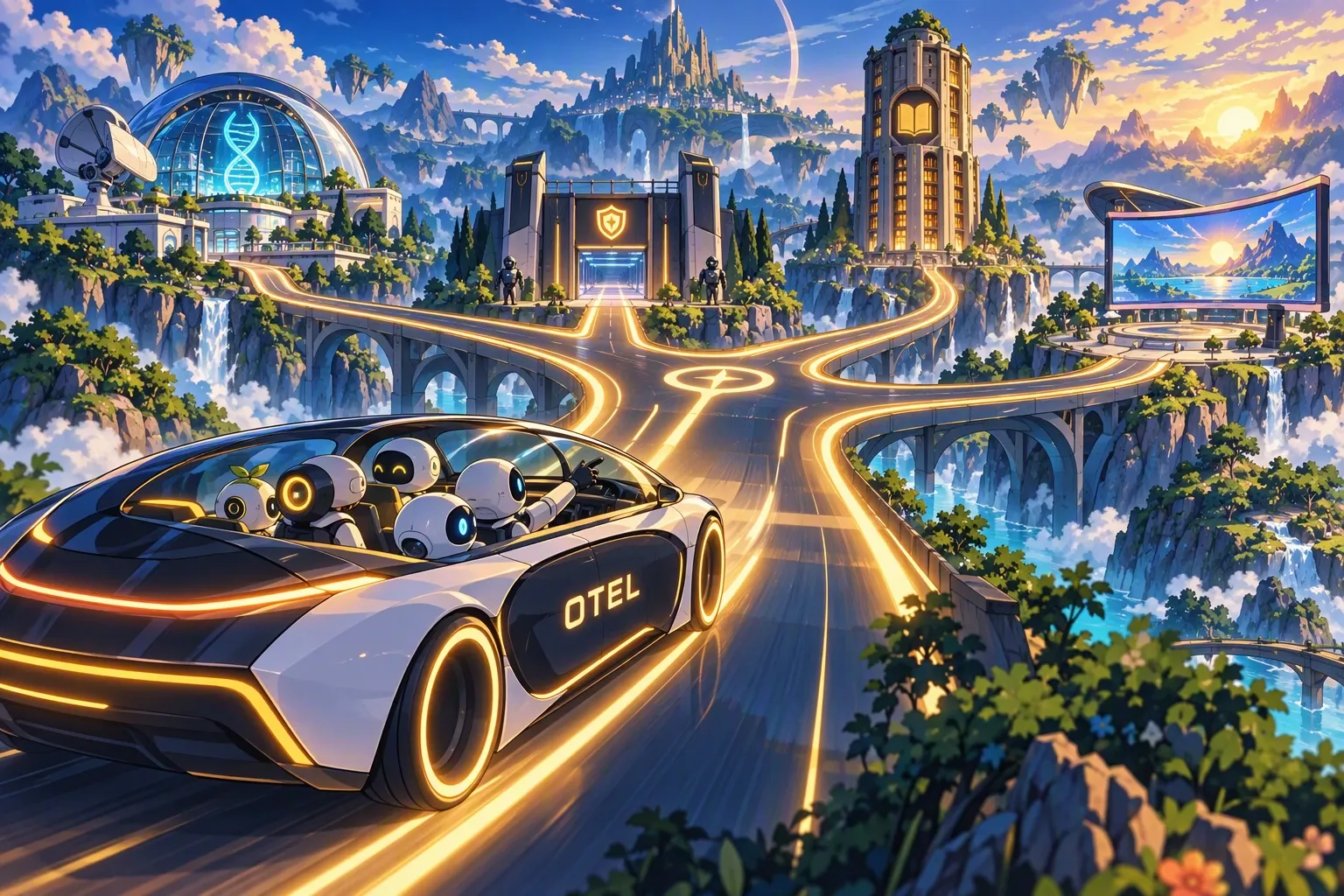 One car, many destinations.