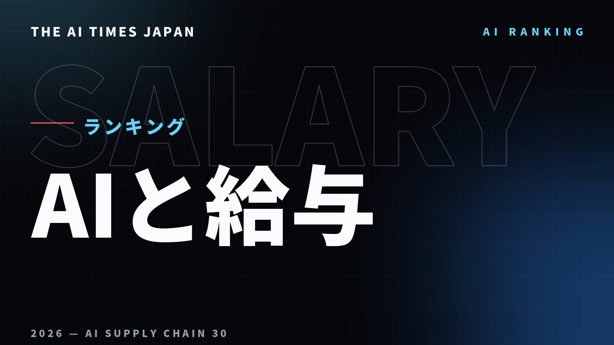 日本のAIサプライチェーン30社の給与ランキング——25社が増加、1,000万円以上は13社