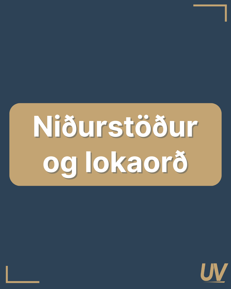 Niðurstöður og lokaorð