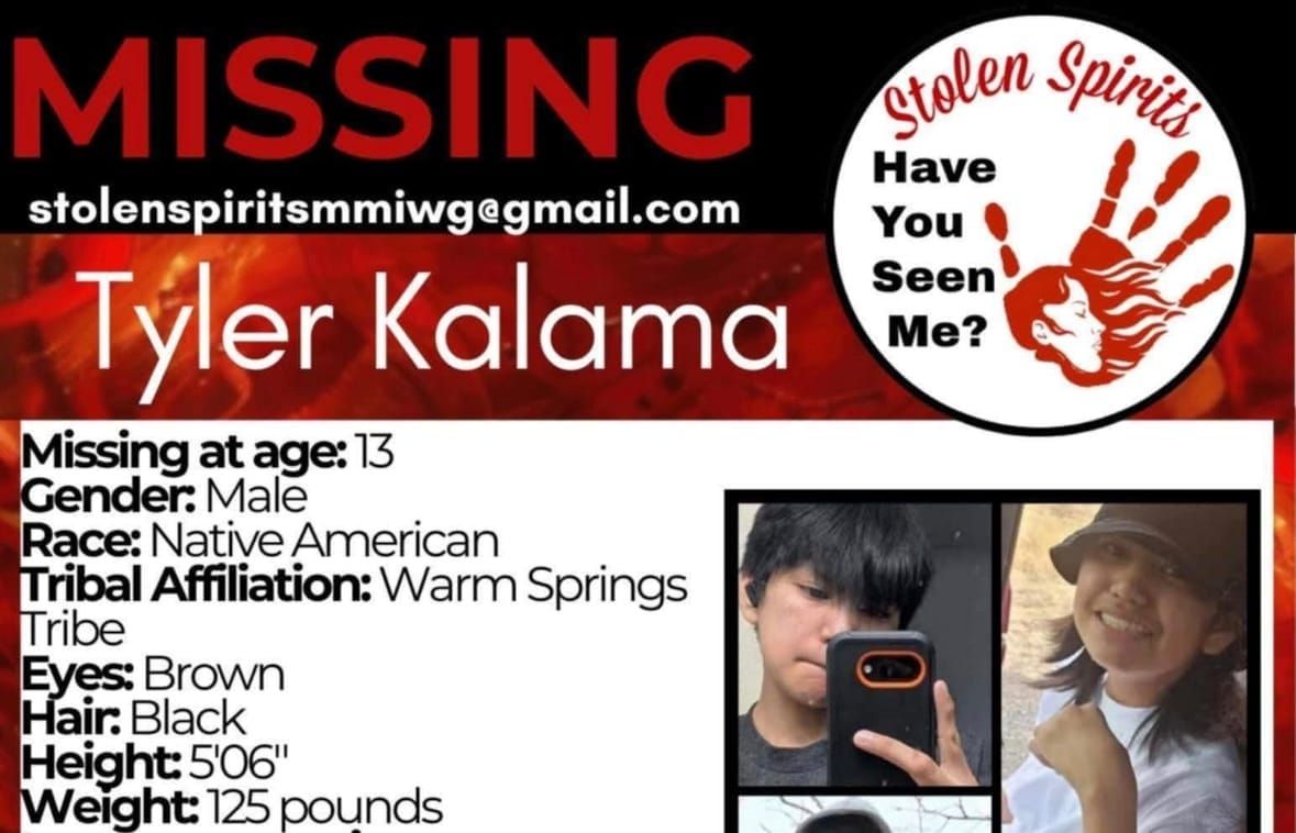 Missing teen from Warm Springs, Oregon - Tyler Kalama