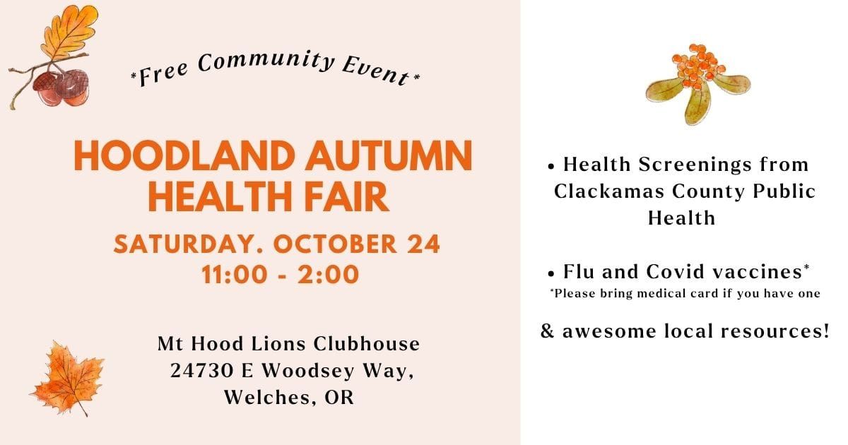 Hoodland Autumn Health Fair!