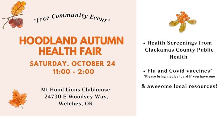 Hoodland Autumn Health Fair!