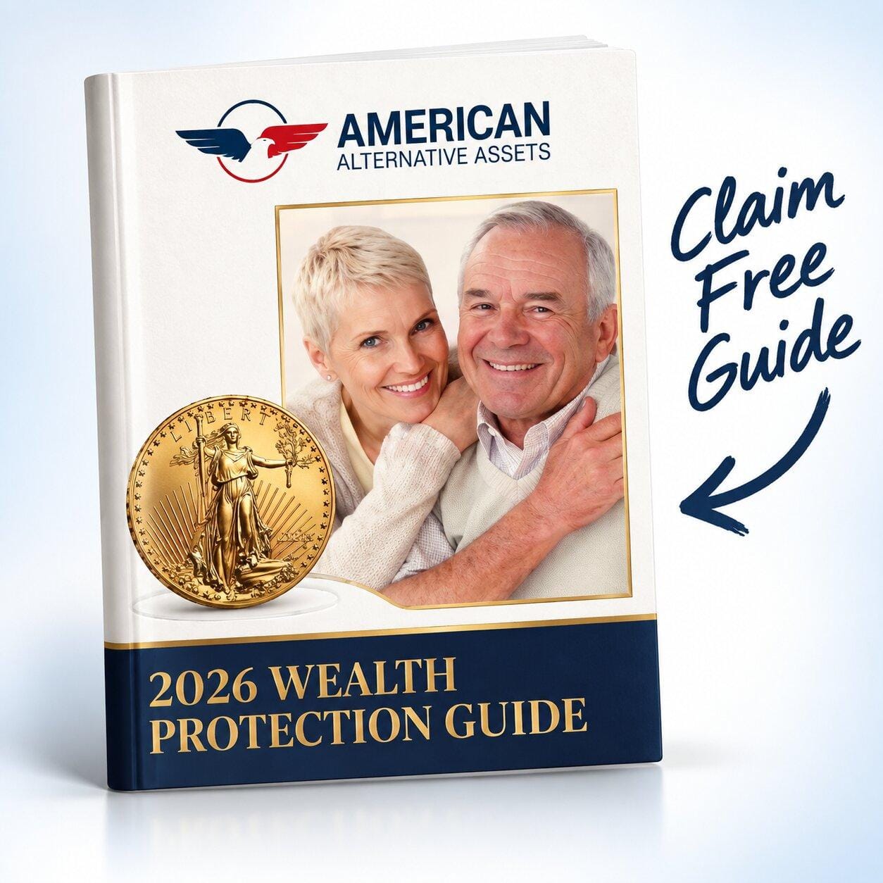 Wealth protection guide cover with senior couple