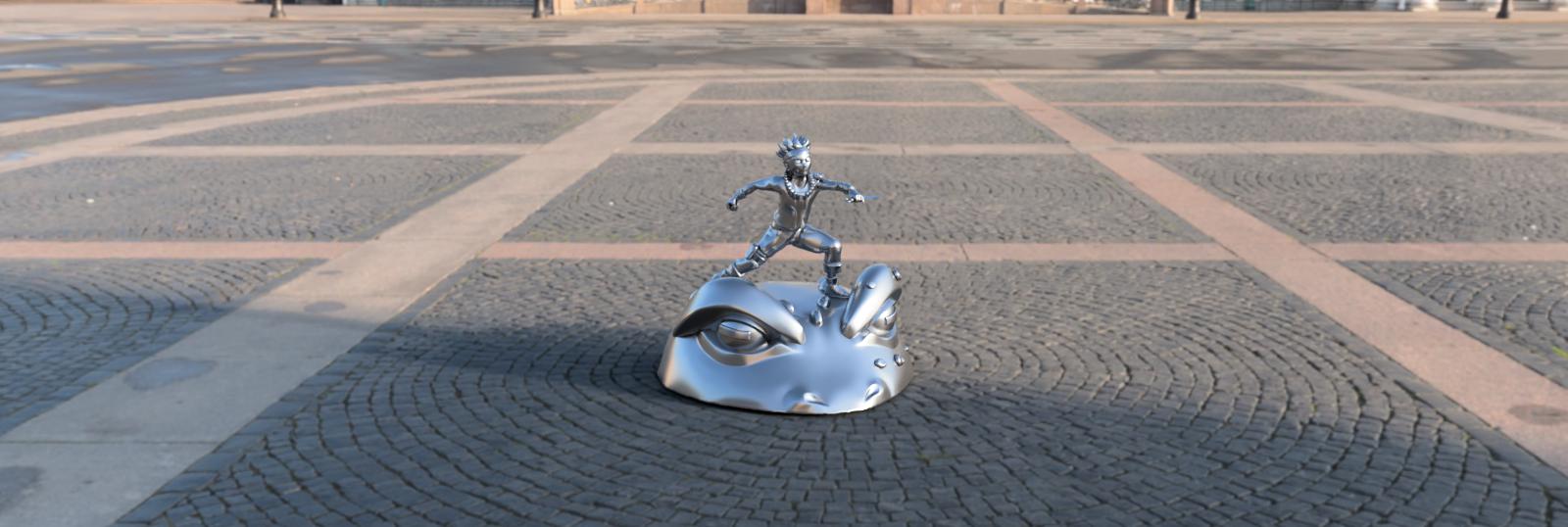 A picture containing ground, outdoor, road, statue

Description automatically generated